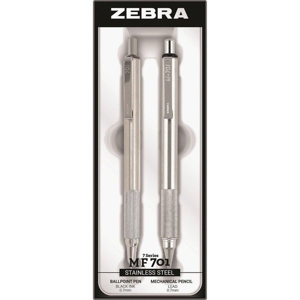 Zebra Pen Pen and Pencil Set, Refillable, 0.7mm Point Size, 2/ST, MCSR PK ZEB10519